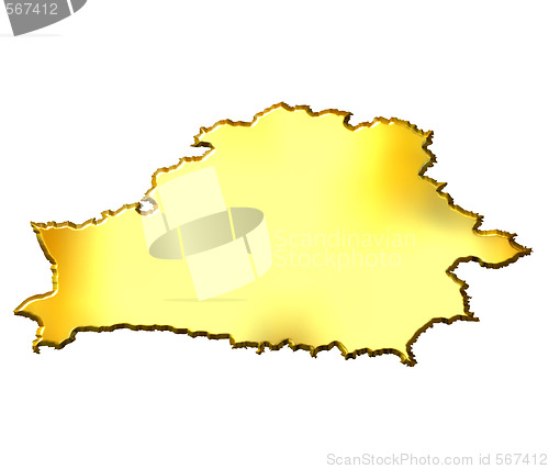 Image of Belarus 3d Golden Map