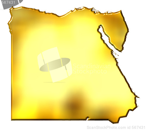 Image of Egypt 3d Golden Map