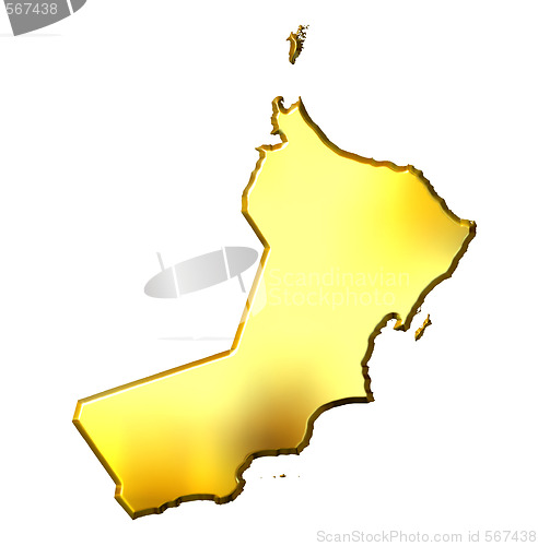 Image of Oman 3d Golden Map