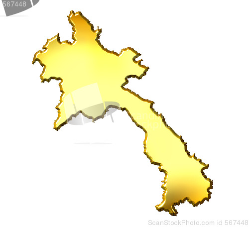 Image of Laos 3d Golden Map