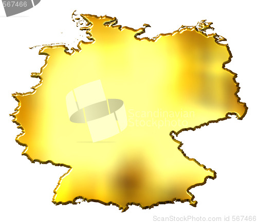 Image of Germany 3d Golden Map
