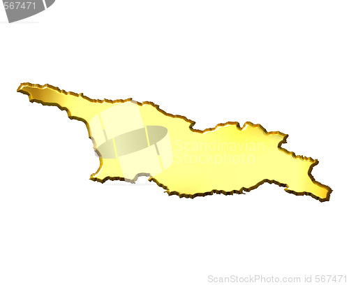 Image of Georgia 3d Golden Map