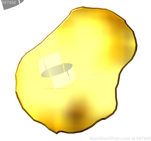 Image of Nauru 3d Golden Map