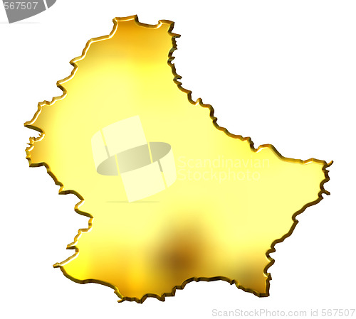 Image of Luxembourg 3d Golden Map