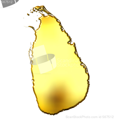 Image of Sri Lanka 3d Golden Map