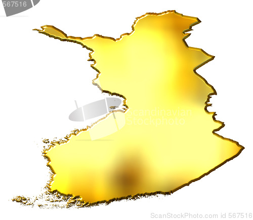 Image of Finland 3d Golden Map