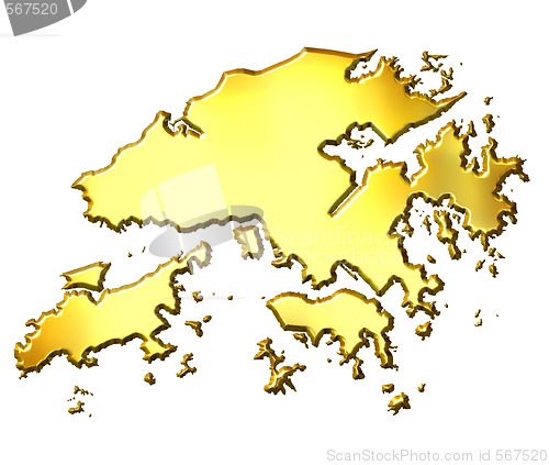 Image of Hong Kong 3d Golden Map