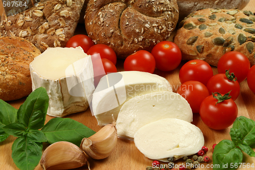 Image of Mozzarella and tomatoes