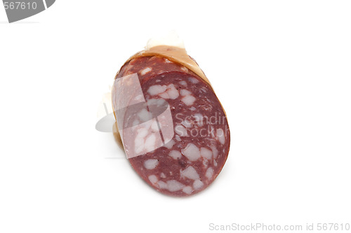 Image of Piece of the cleaned sausage