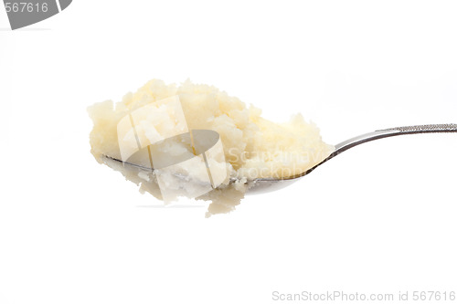 Image of Spoon with mashed potatoes