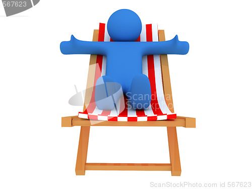 Image of Person on chaise Longue