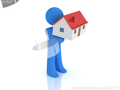 Image of Person and house