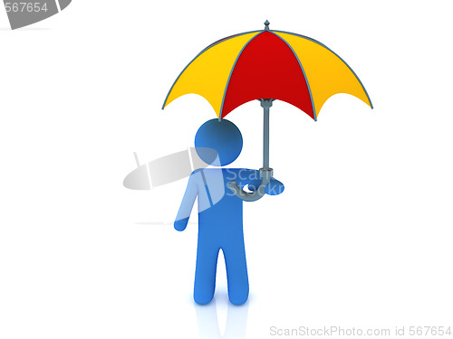 Image of Person and umbrella
