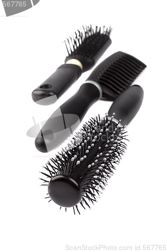 Image of three hairbrushes