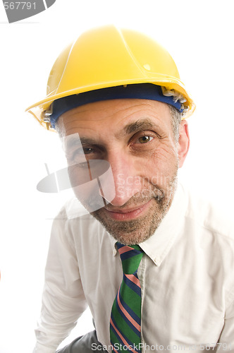 Image of contractor construction man with hard hat