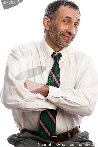 Image of senior executive laughing pose portrait