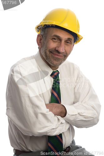 Image of contractor construction man with hard hat