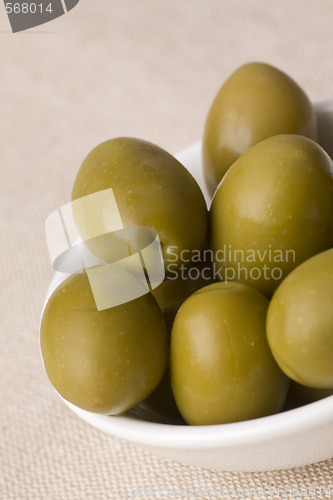 Image of green greek olives