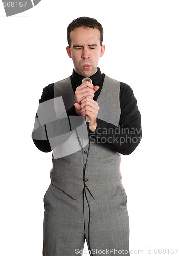 Image of Businessman Singing