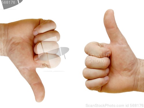 Image of Two hands showing each other