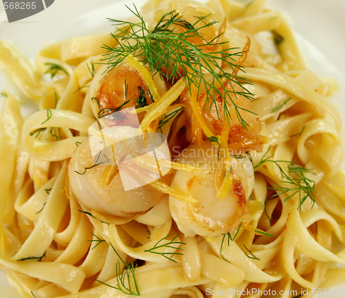 Image of Fettucini With Scallops