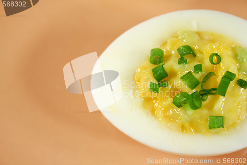 Image of Stuffed Egg With Copy Space