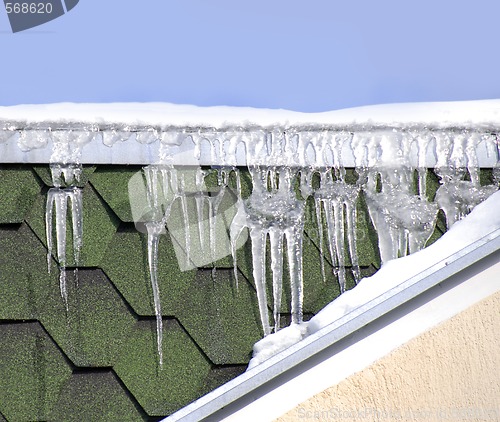 Image of Icicles on roof