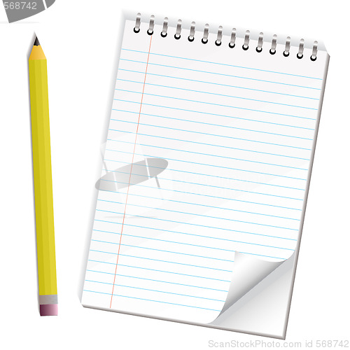 Image of note paper pencil