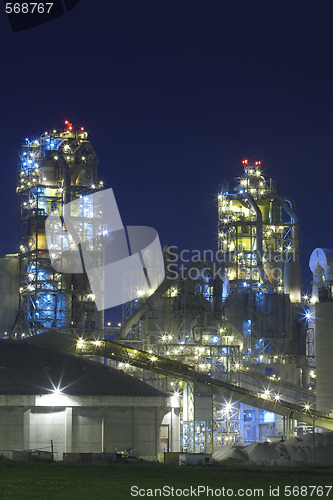 Image of Factory / Chemical Plant At Night
