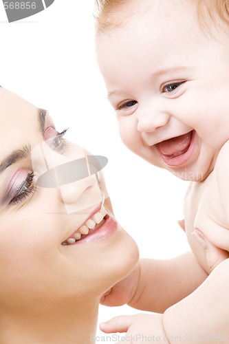 Image of baby boy in mother hands
