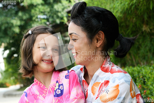 Image of Family dressed in kimono.