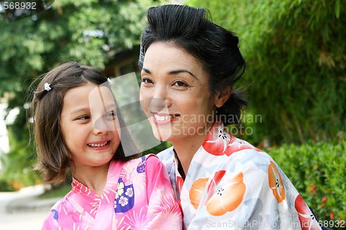 Image of Family dressed in kimono.