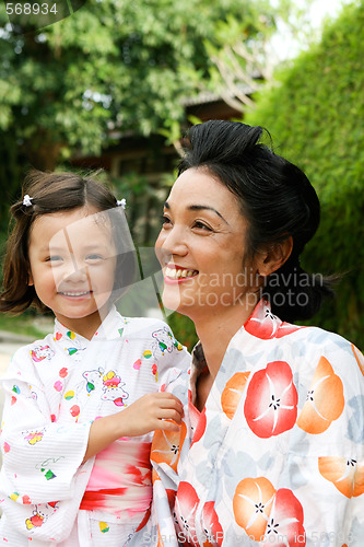 Image of Family dressed in kimono.