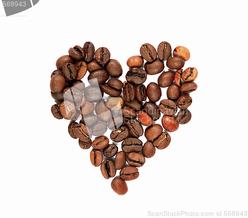 Image of Coffee beans heart