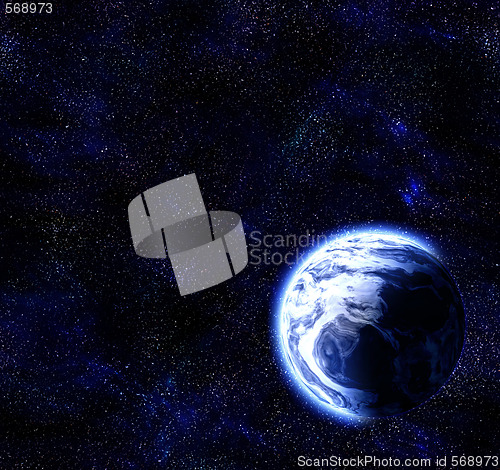 Image of planet in space