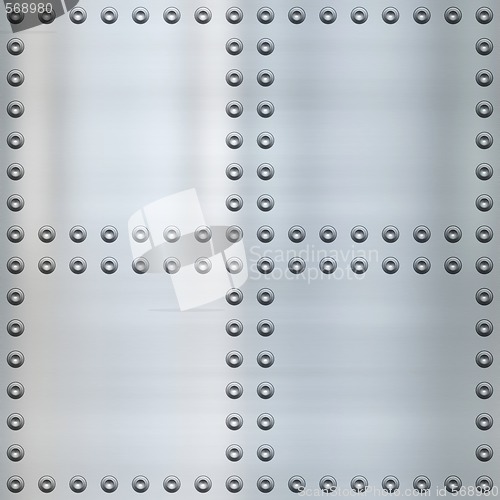 Image of riveted metal background