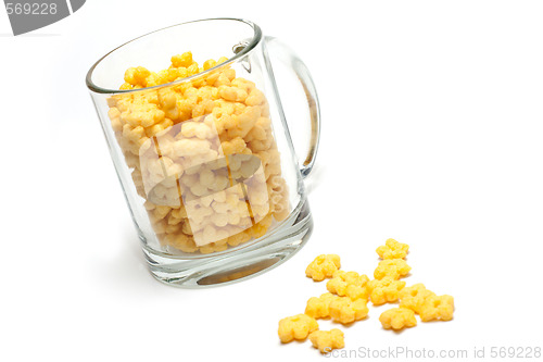 Image of Glass cup full dry morning meal