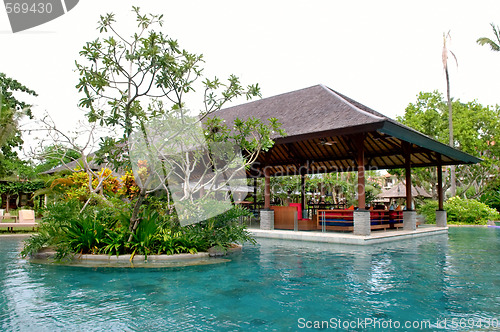 Image of Swimming pool of tropical resort
