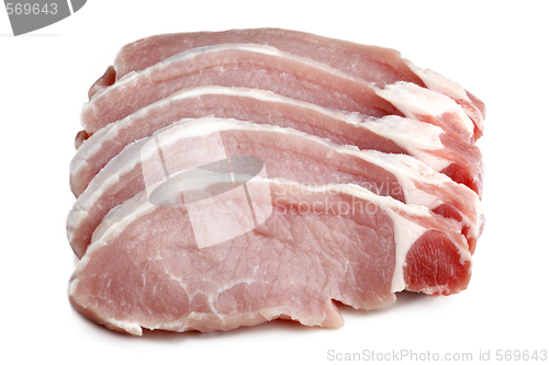 Image of Pork Chops isolated on white