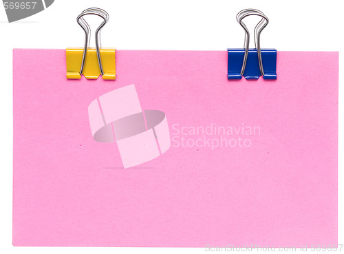 Image of paper note and clips