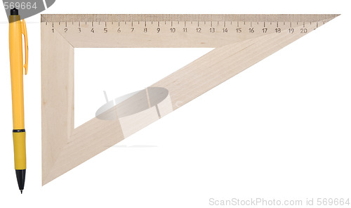 Image of ruler and pen