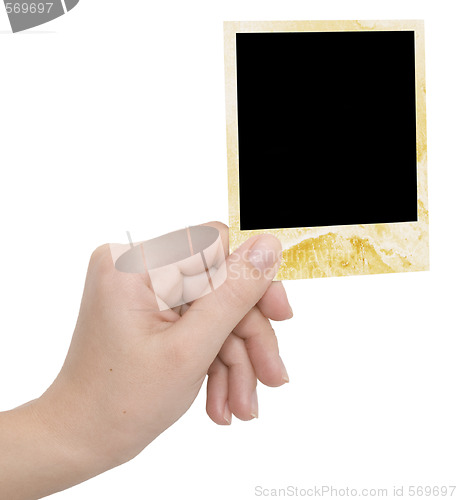 Image of photo frame in a hand