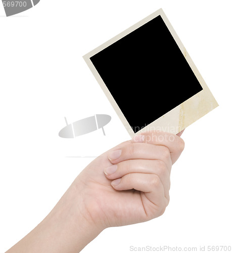 Image of photo frame in a hand