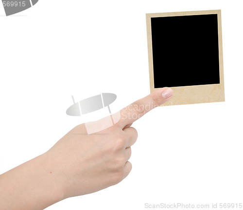 Image of photo frame in a hand