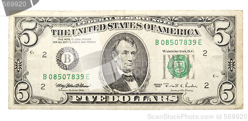 Image of five dollars