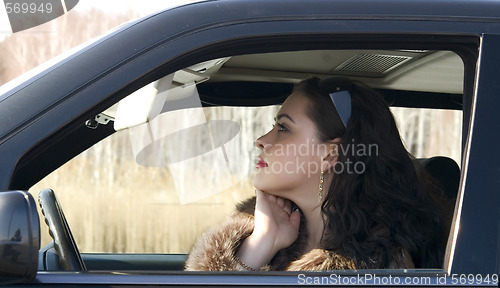 Image of woman in the car