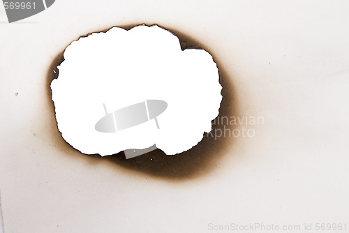 Image of hole in a paper