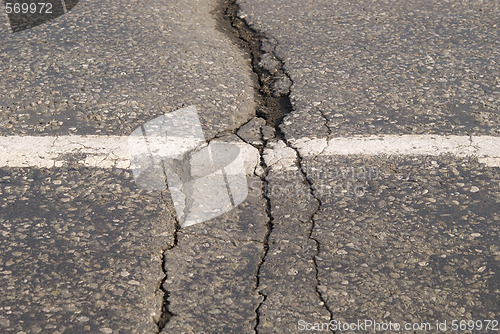 Image of rifts on asphalt