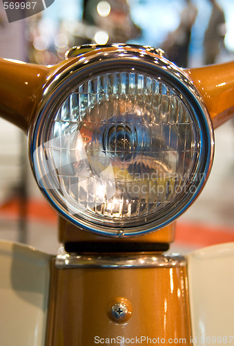 Image of Headlight of motorbike