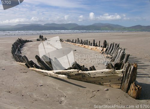 Image of Old ship on the beach